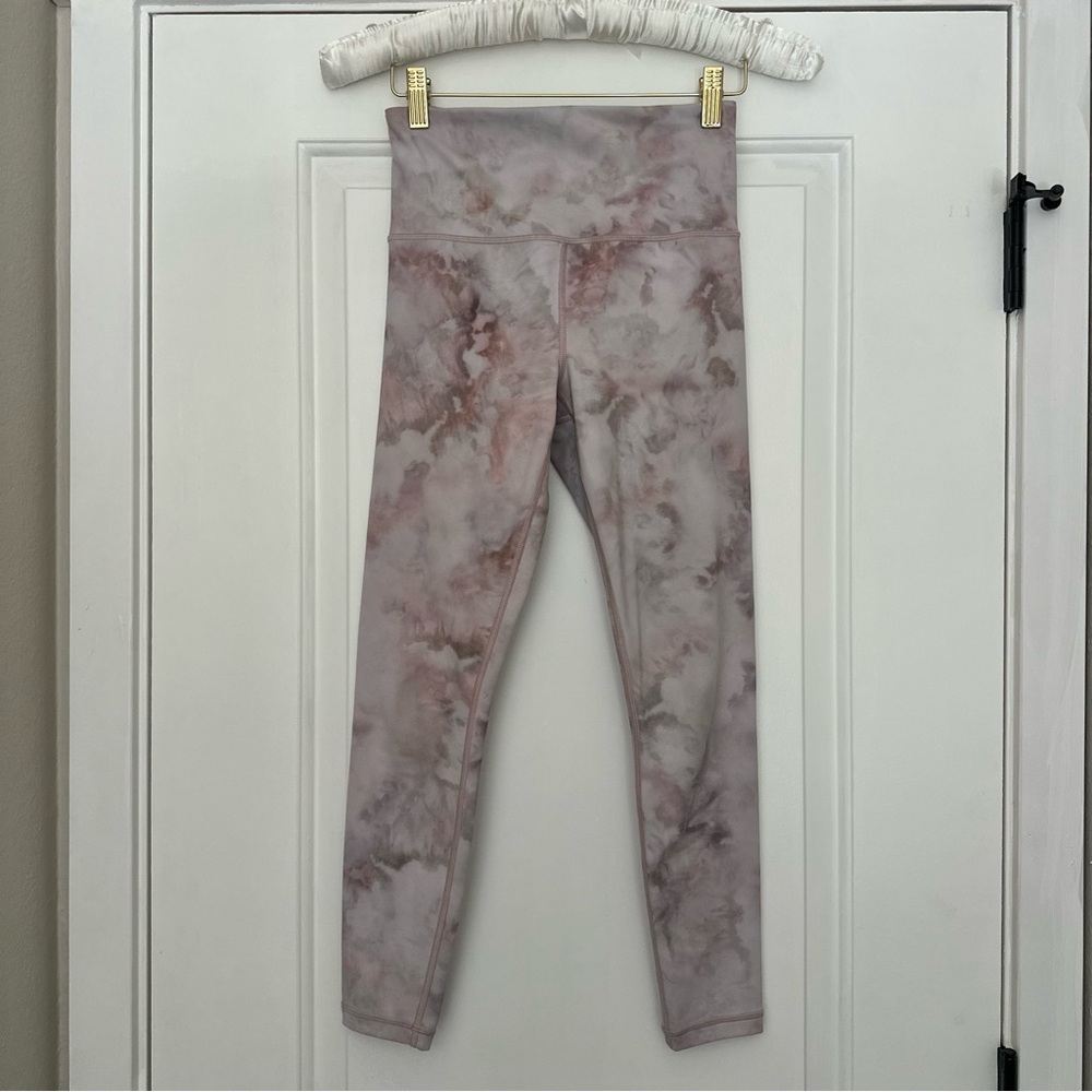 Athleta Marble Tie-Dye High-Waist Leggings - Blush and Cream Size XS